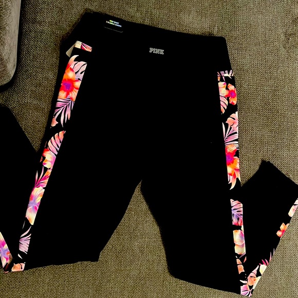 VS PINK HIGH WAIST V ULTIMATE FLORAL LEGGINGS - Picture 1 of 8